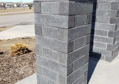 Bus Station Masonry design features. Airdrie Choice Properties