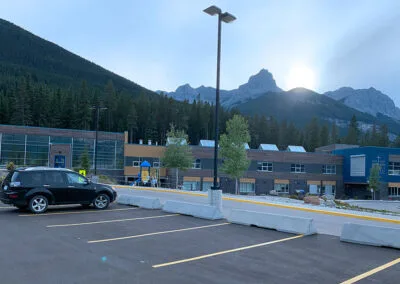 Canmore Ecole Notre Dame Des Monts School Parking lot