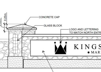 Kingsview Market blueprint. Featured wall.